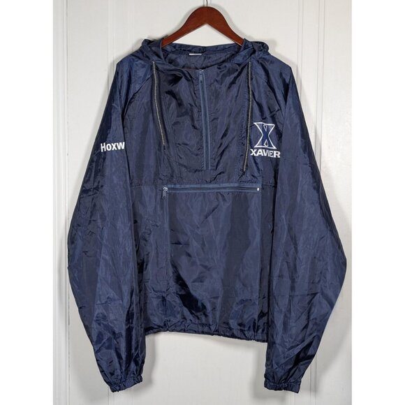 Xavier University Men’s Large 1/4 Zip Lightweight Rain Jacket Windbreaker XU - Picture 1 of 3